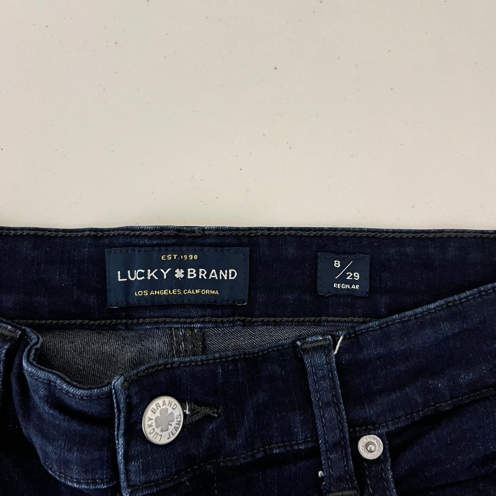 Lucky Brand Sweet Straight Jeans Womens 8/29 Dark Wash Indigo Denim Pants - Picture 3 of 14